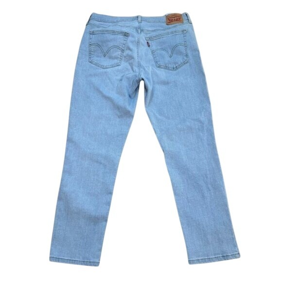 LEVIS STRAUSS Red label Womens Boyfriend Light Wash Denim Jeans W30 L27 Straight - Picture 2 of 7